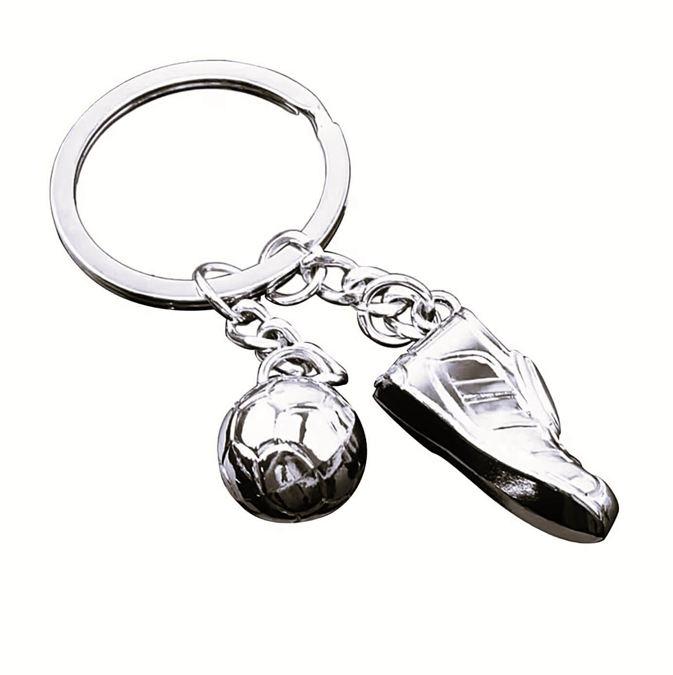 Soccer Boot + Ball Keyring Charm