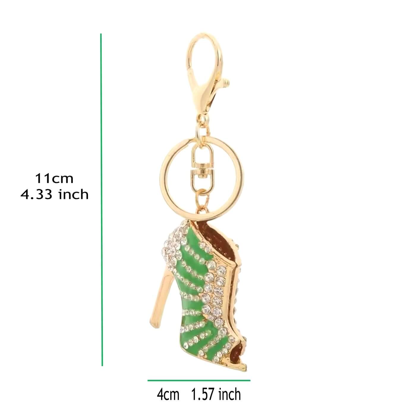 Crystal Heel Keyring with Gold-Plated Clasp