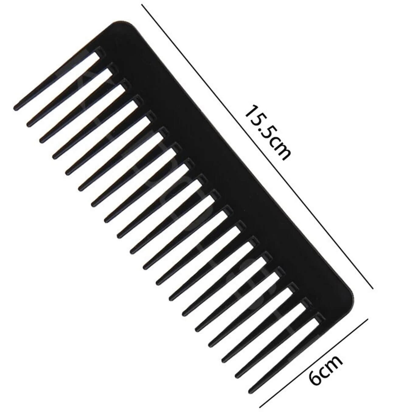 Large 19 Teeth Detangling Black Comb