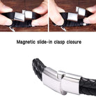 Magnetic slide-in clasp closure