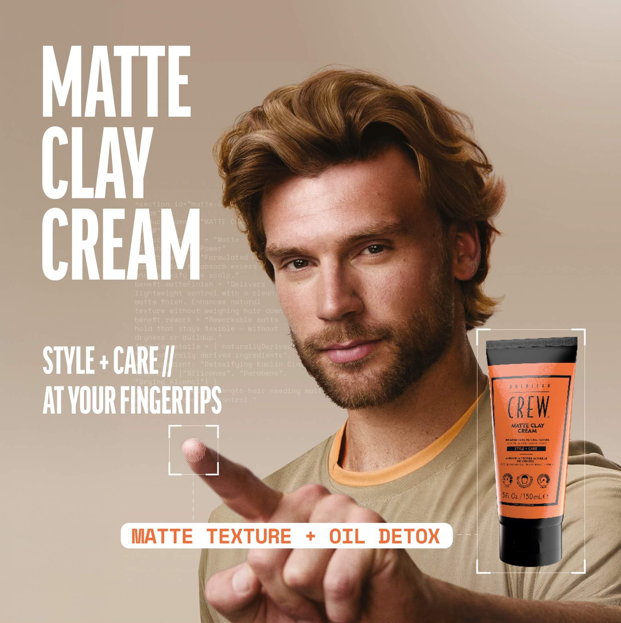 American Crew Style + Care Matte Clay Cream 150ml