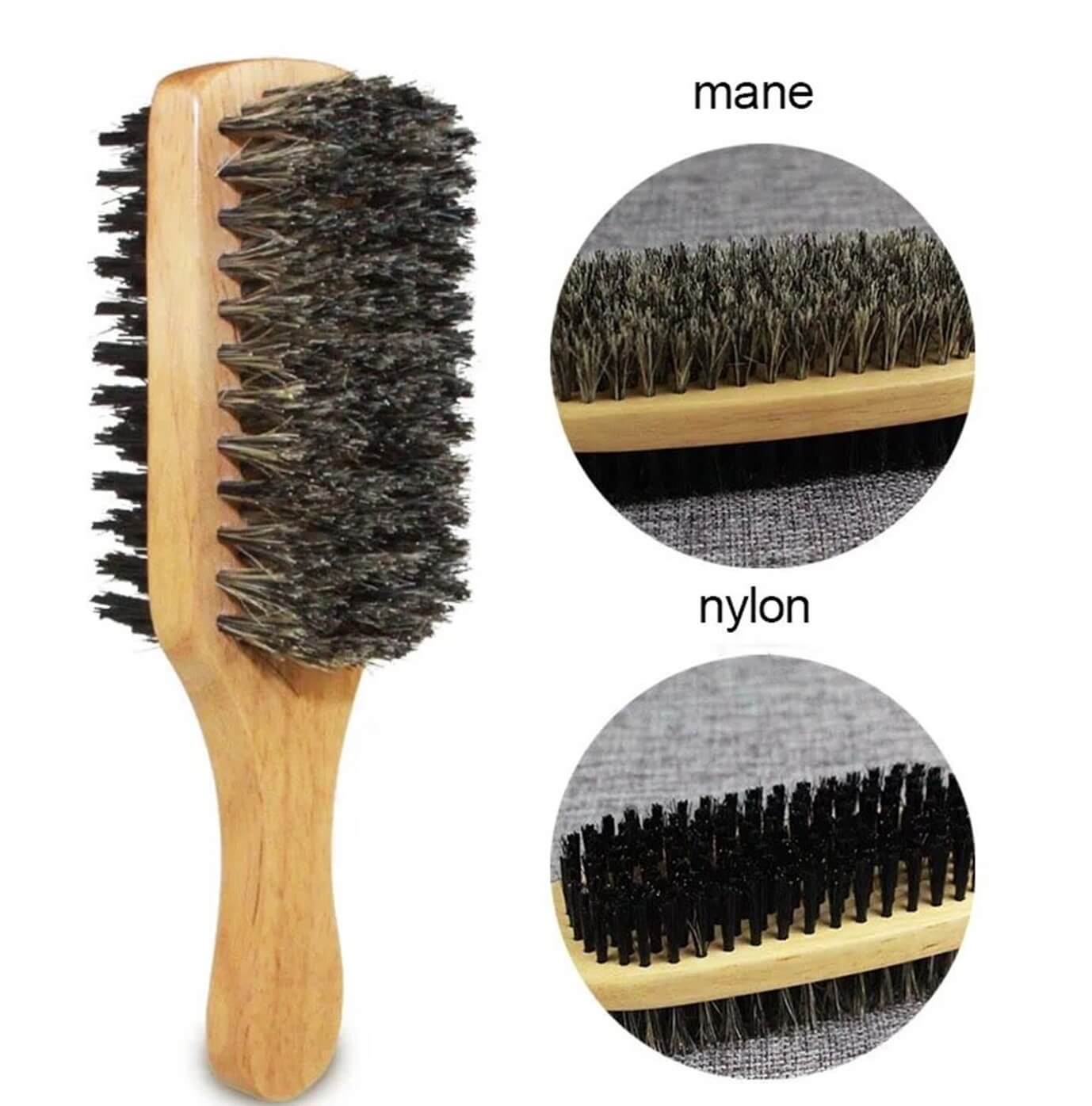 Mens Double-Sided Beard Brush 