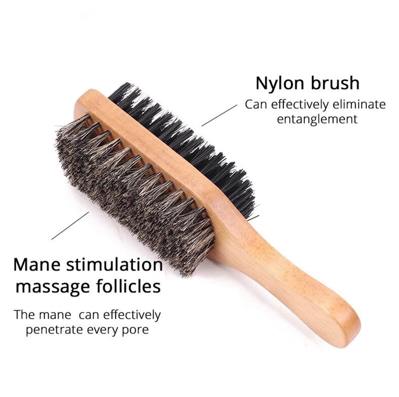 Mens Double-Sided Beard Brush 
