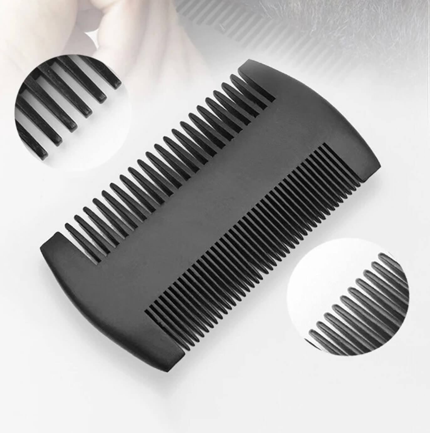 Black Sandalwood Dual Edge Beard Comb
