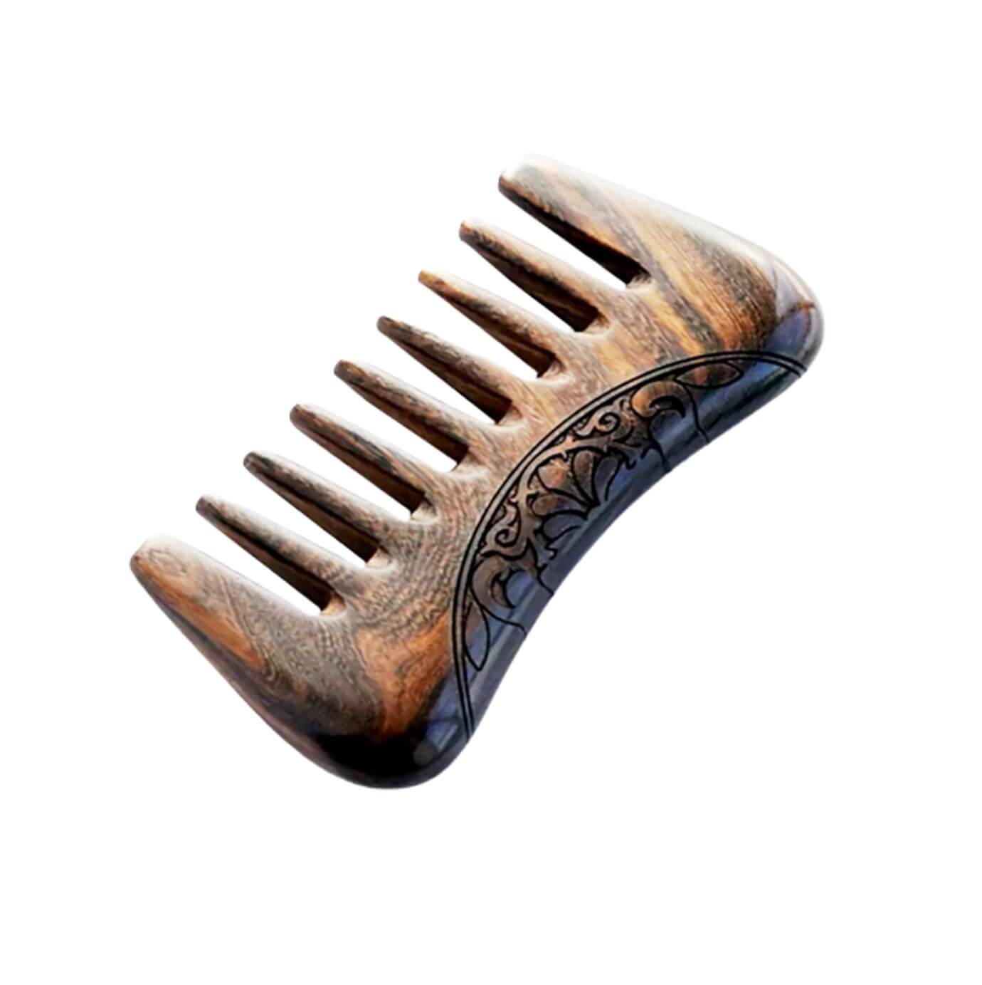 Mens 7 Teeth Sandalwood Beard Comb