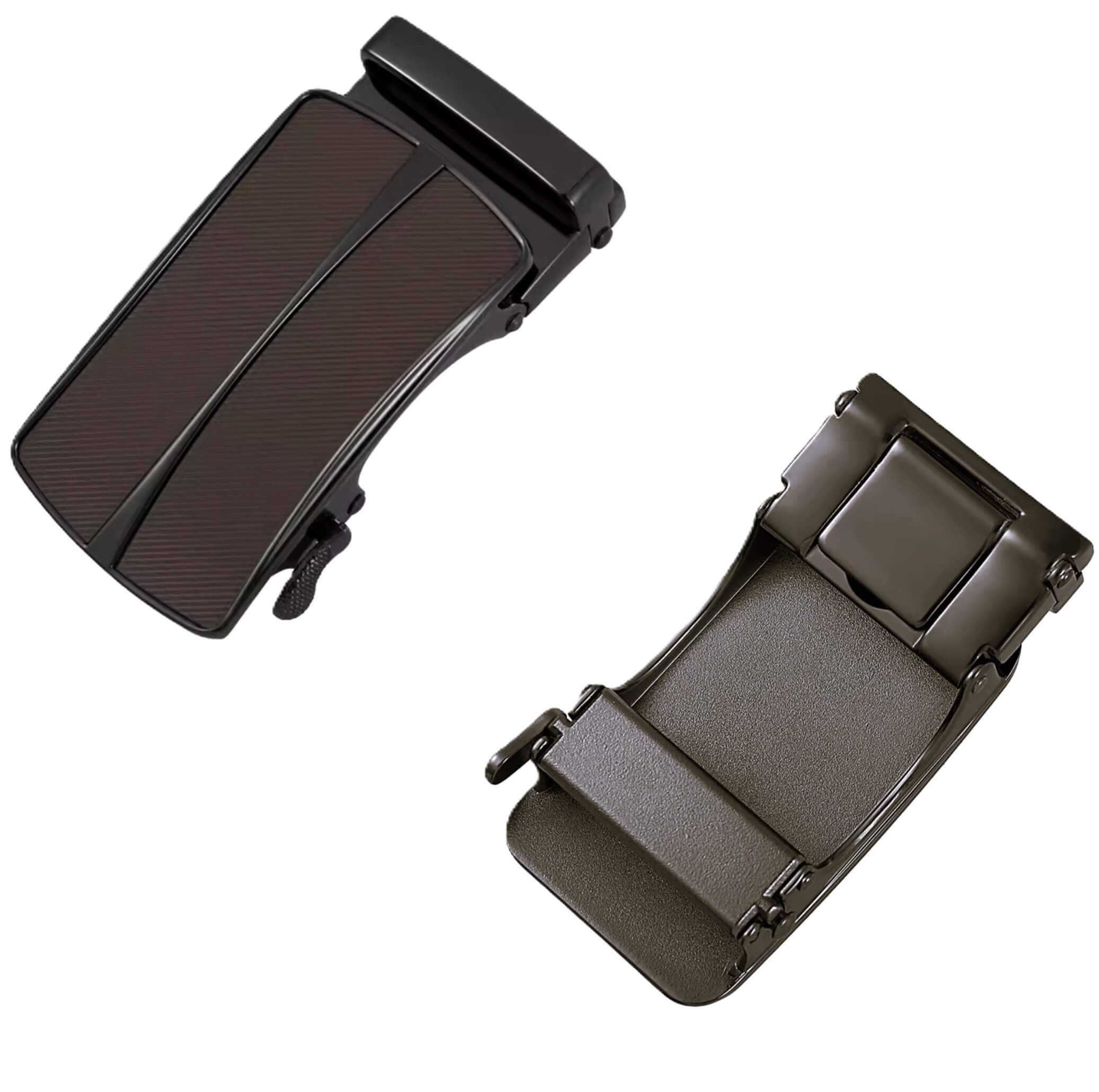 Automatic ratchet belt buckle zinc alloy finish