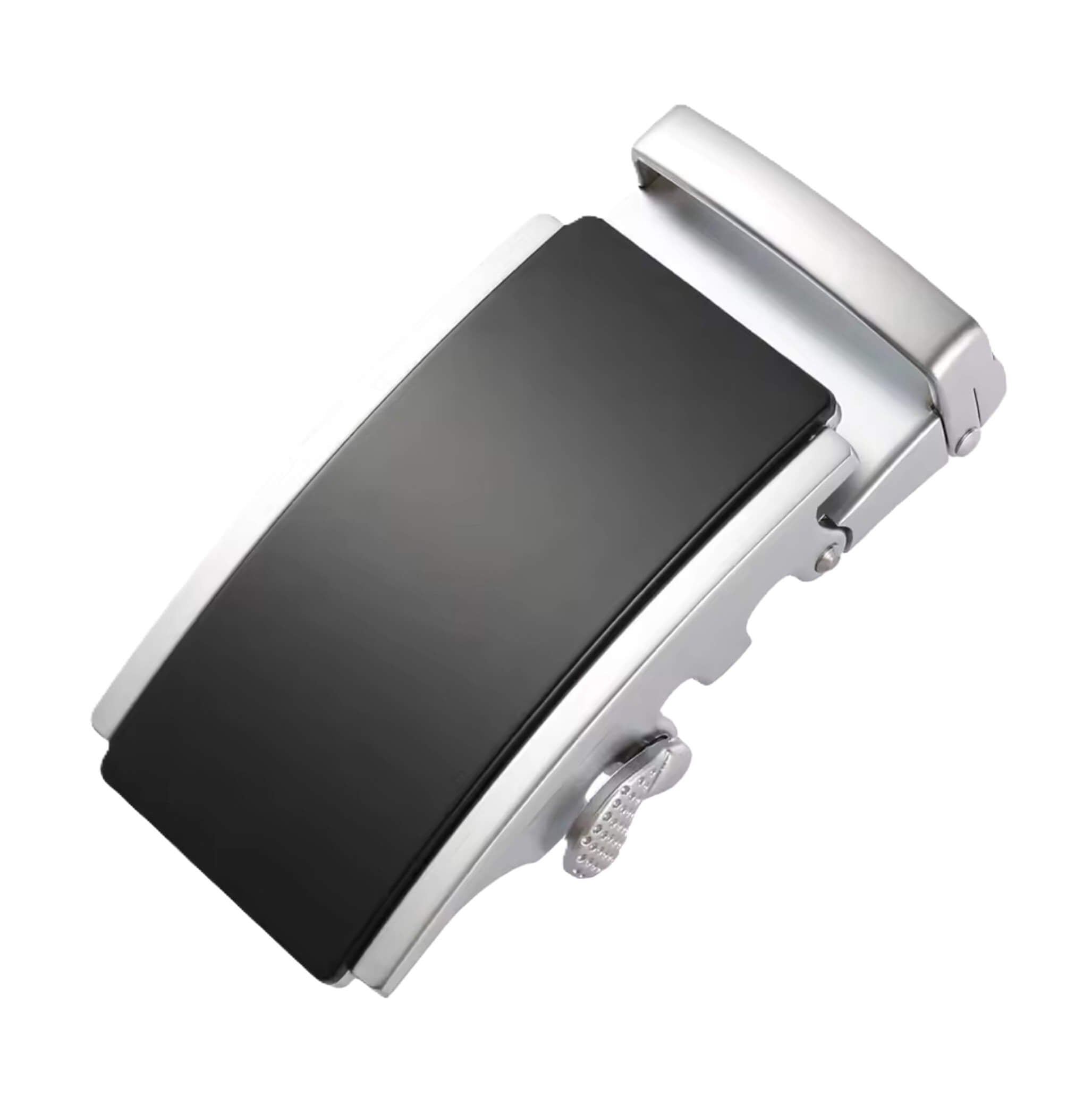 Automatic ratchet belt buckle zinc alloy finish