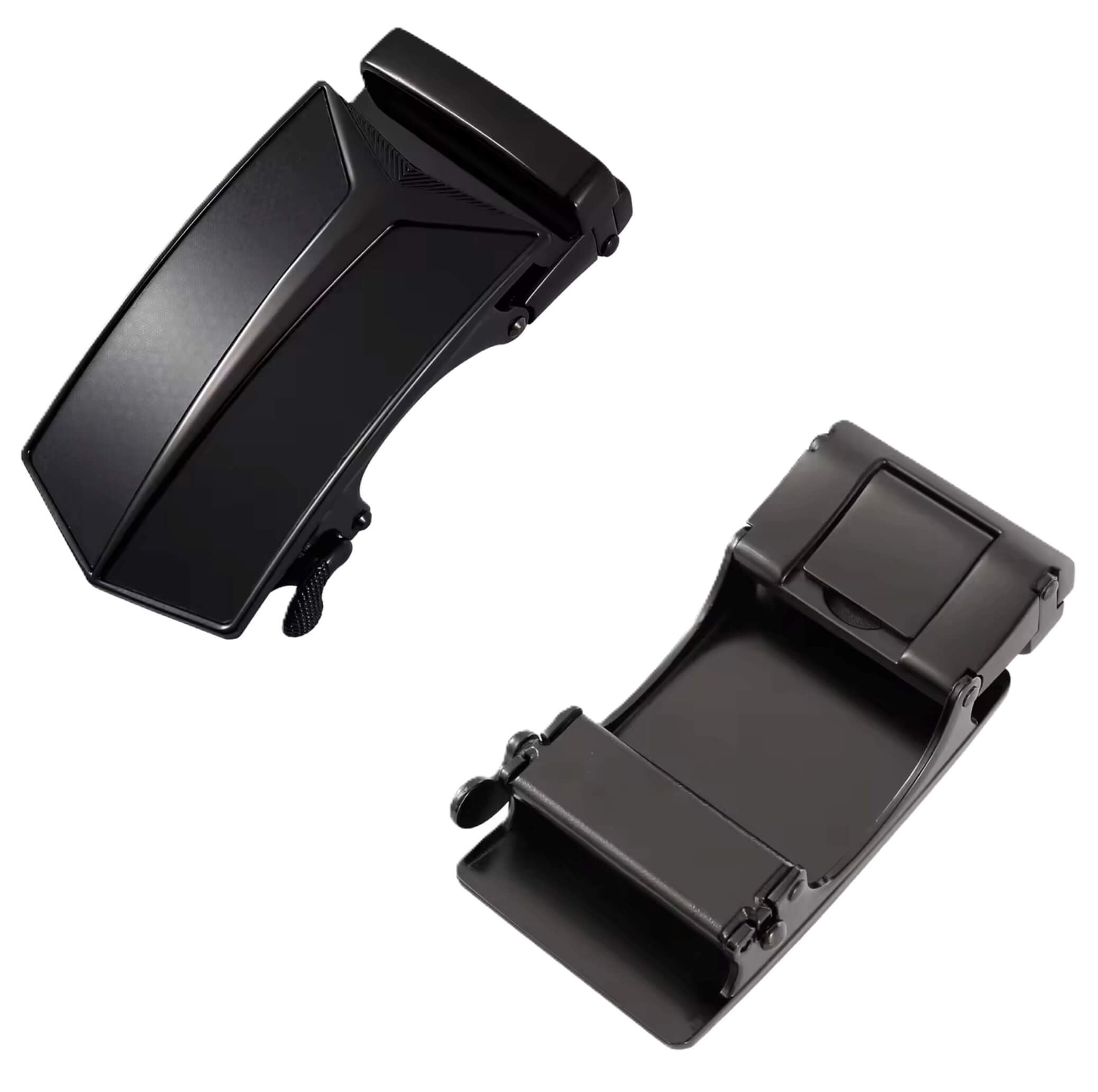 Automatic ratchet belt buckle zinc alloy finish