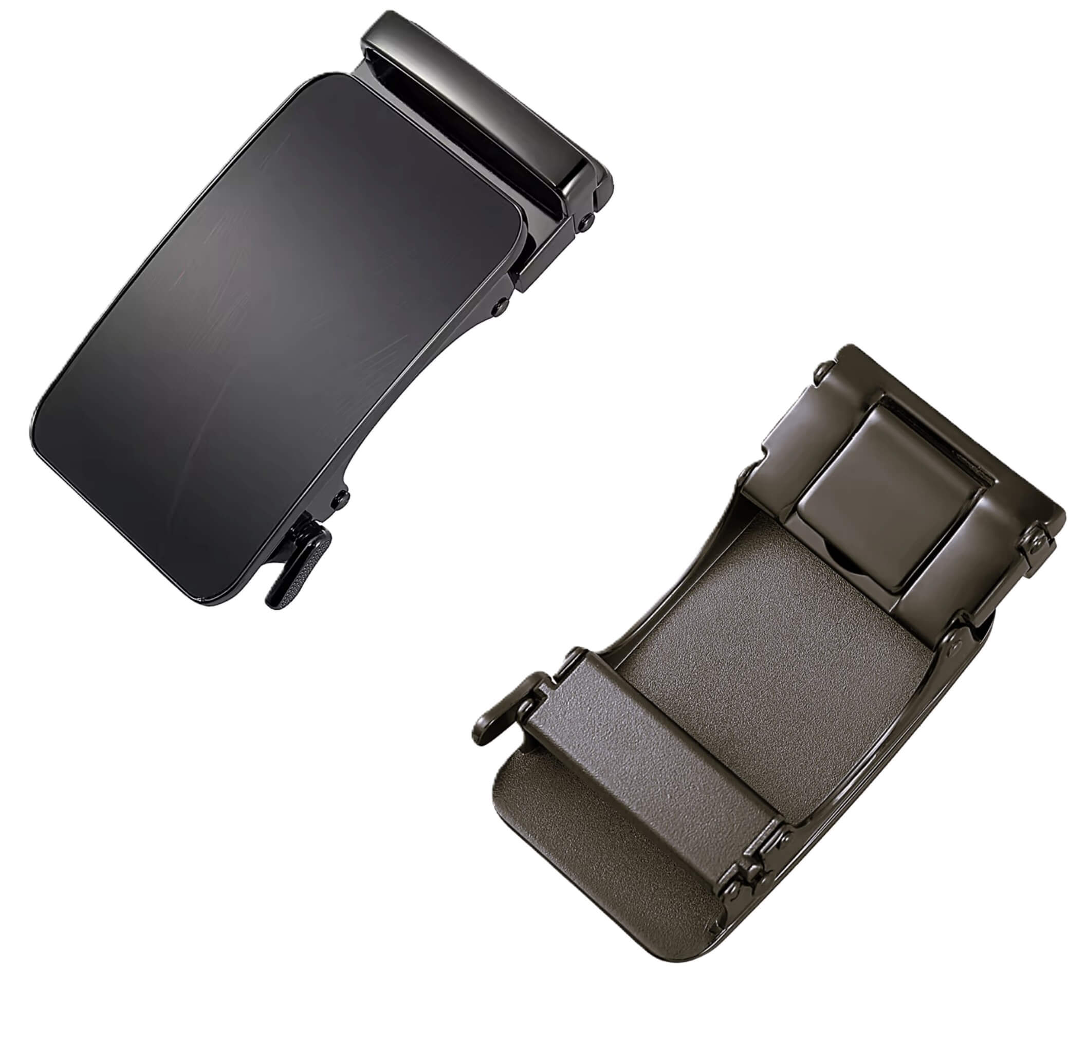 Automatic ratchet belt buckle zinc alloy finish