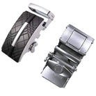 Automatic ratchet belt buckle zinc alloy finish