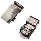 Automatic ratchet belt buckle zinc alloy finish