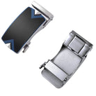 Automatic ratchet belt buckle zinc alloy finish