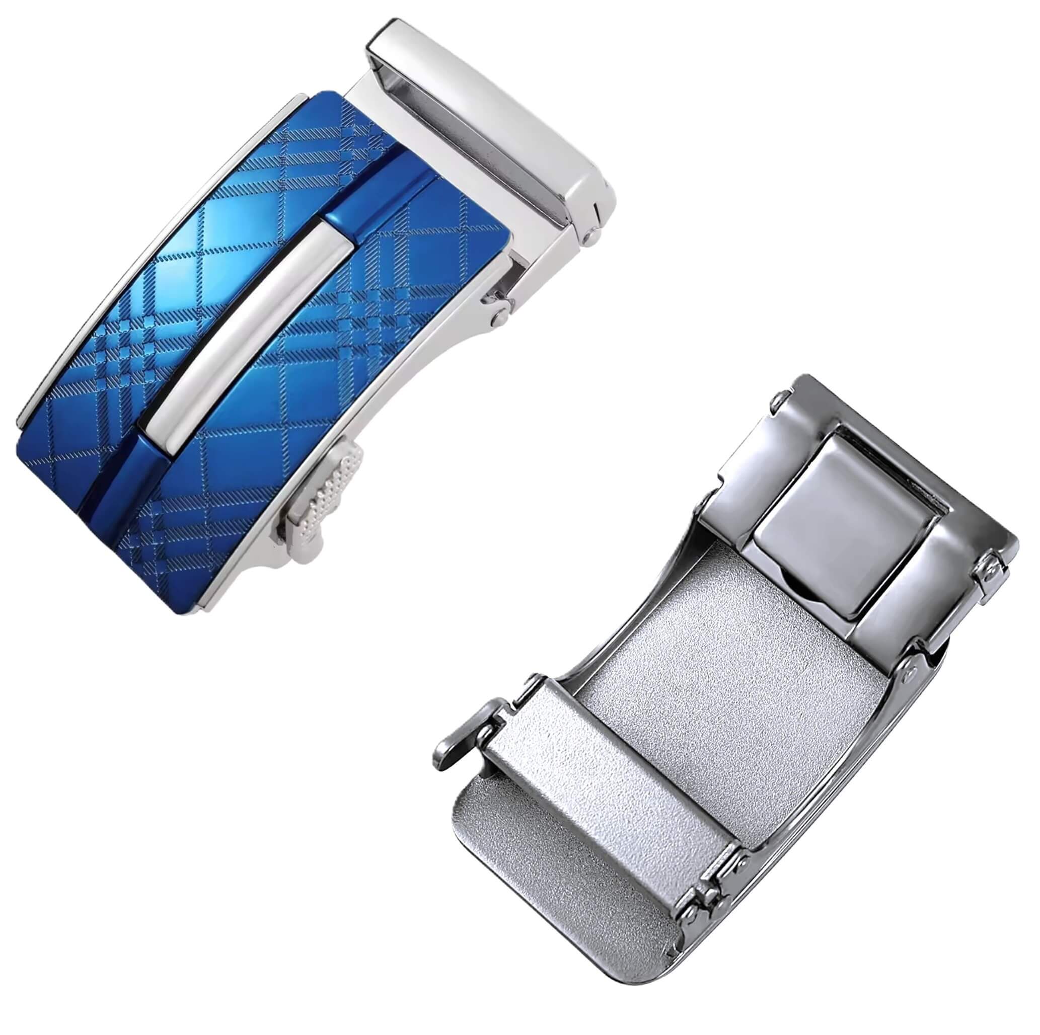 Automatic ratchet belt buckle zinc alloy finish