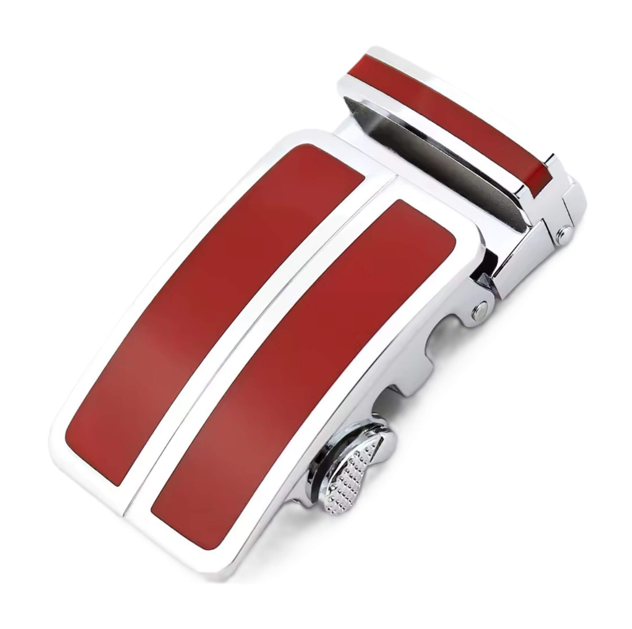 Automatic ratchet belt buckle zinc alloy finish