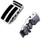 Automatic ratchet belt buckle zinc alloy finish