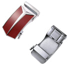 Automatic ratchet belt buckle zinc alloy finish