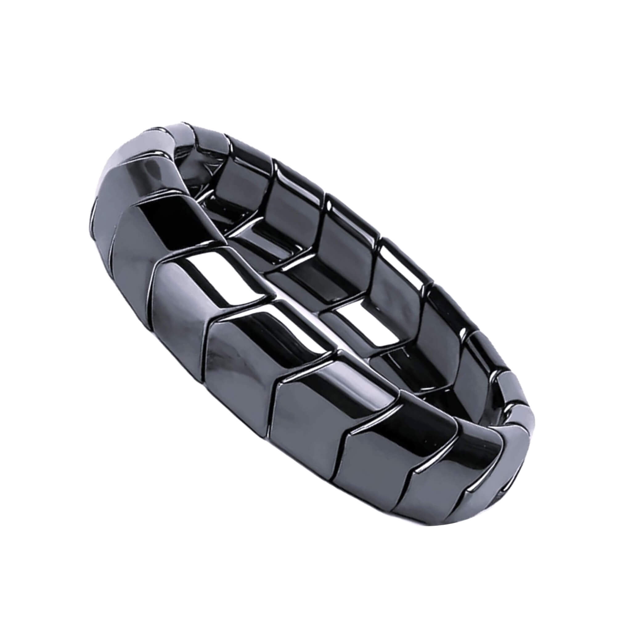 Men’s Black Hematite Arrow Stone Bracelet