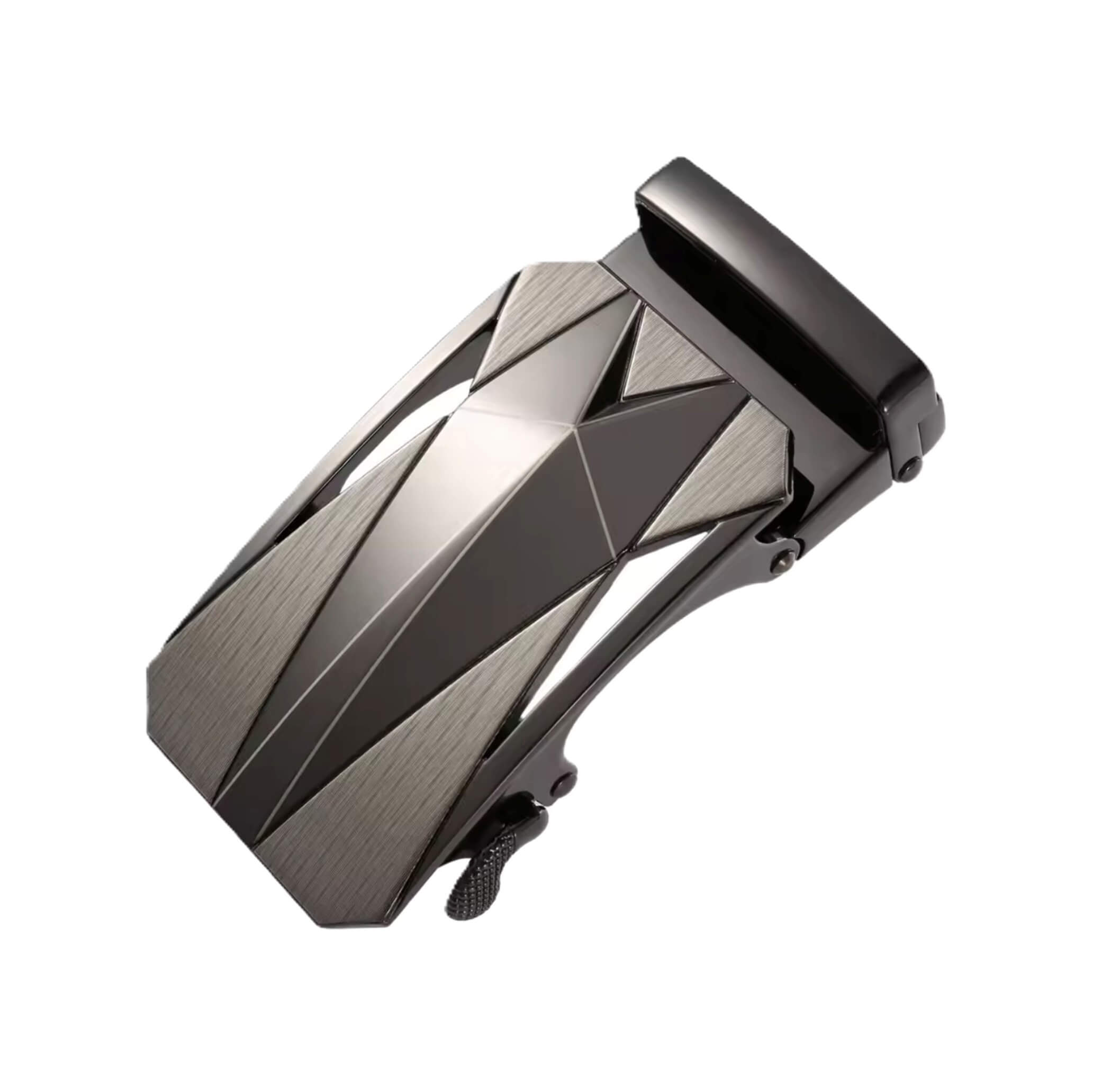 Automatic ratchet belt buckle zinc alloy finish