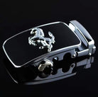 Automatic ratchet belt buckle zinc alloy finish