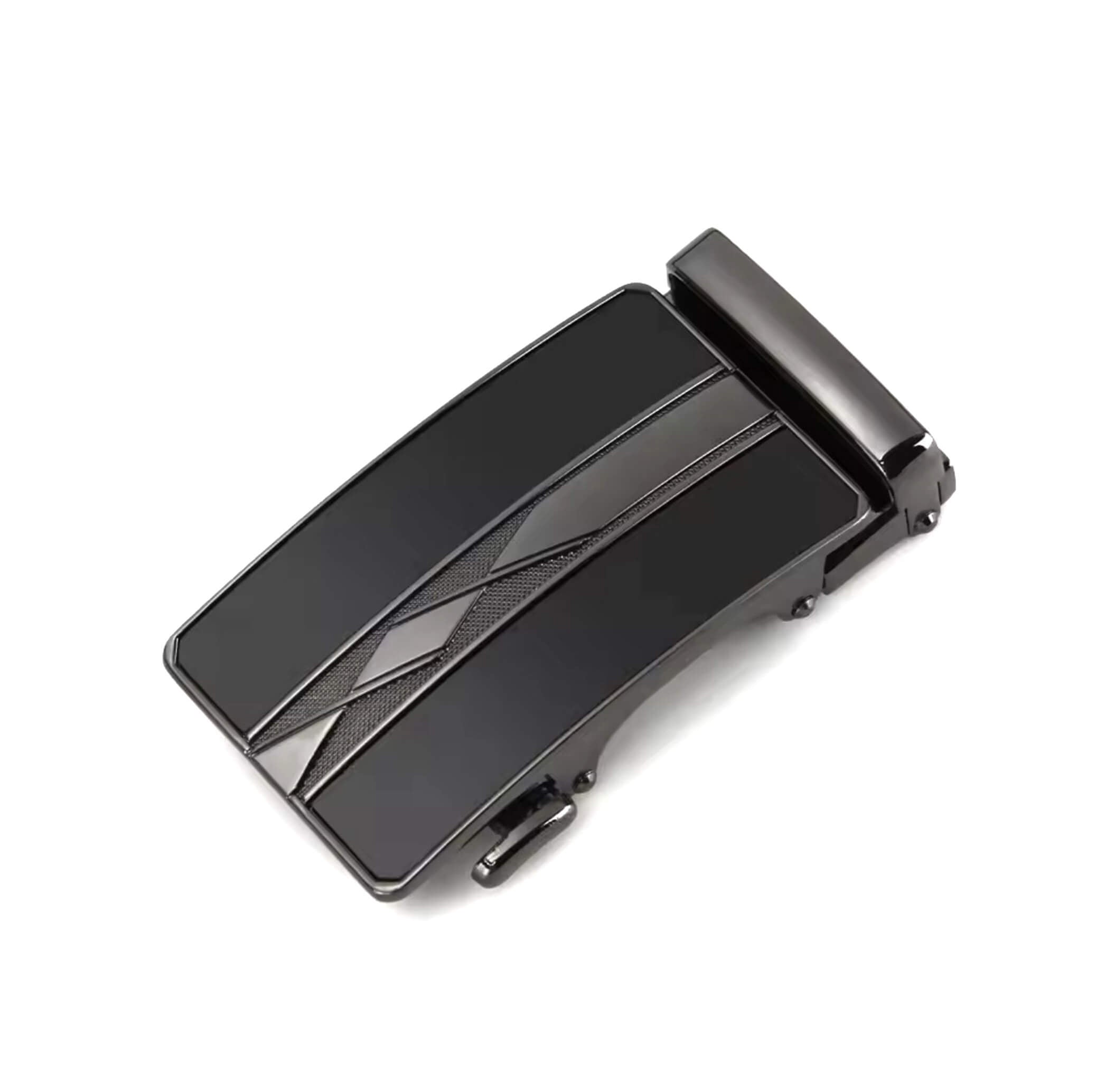Automatic ratchet belt buckle zinc alloy finish