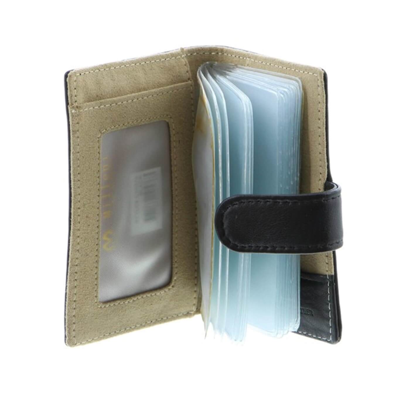 Genuine Italian Leather Black Credit Card Holder