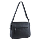 Milleni Ladies Black Nappa Leather Cross-Body Bag