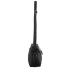 Milleni Ladies Black Nappa Leather Cross-Body Bag