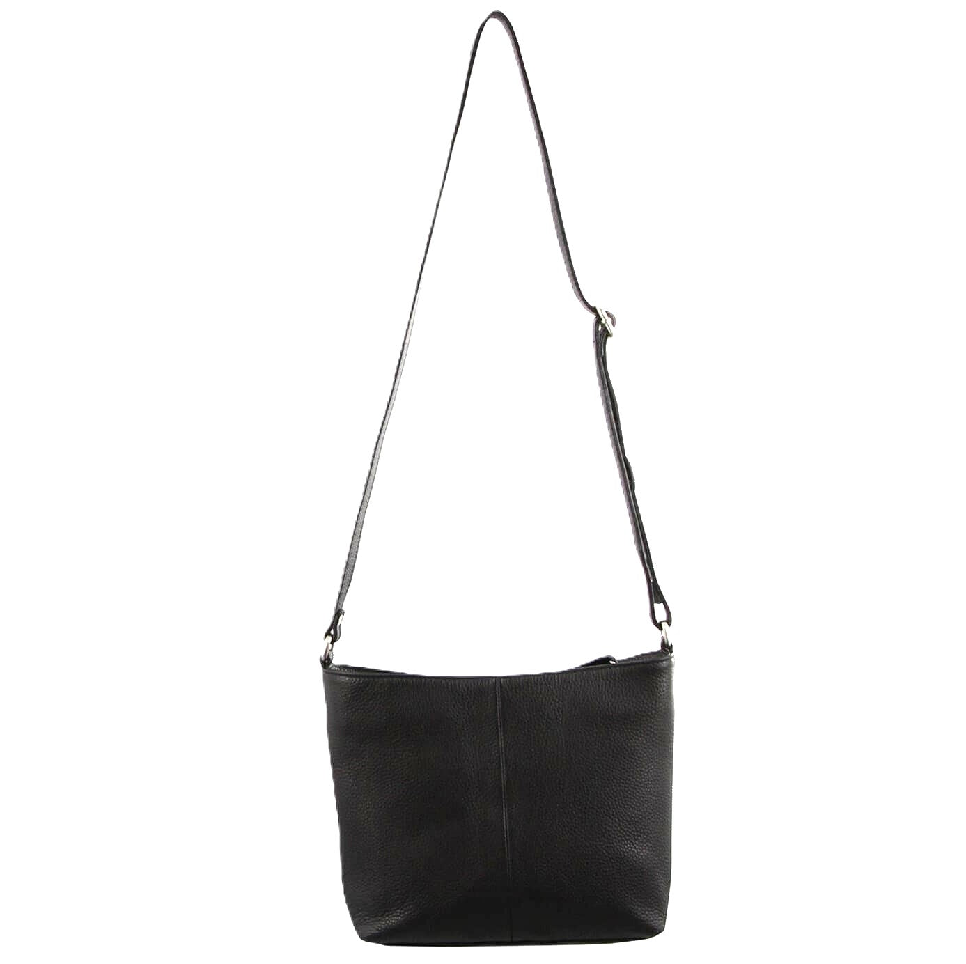 Milleni Ladies Nappa Leather Crossbody Bag in Black