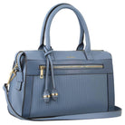 Milleni Ladies Fashion Tote Handbag with Shoulder Strap in Blue