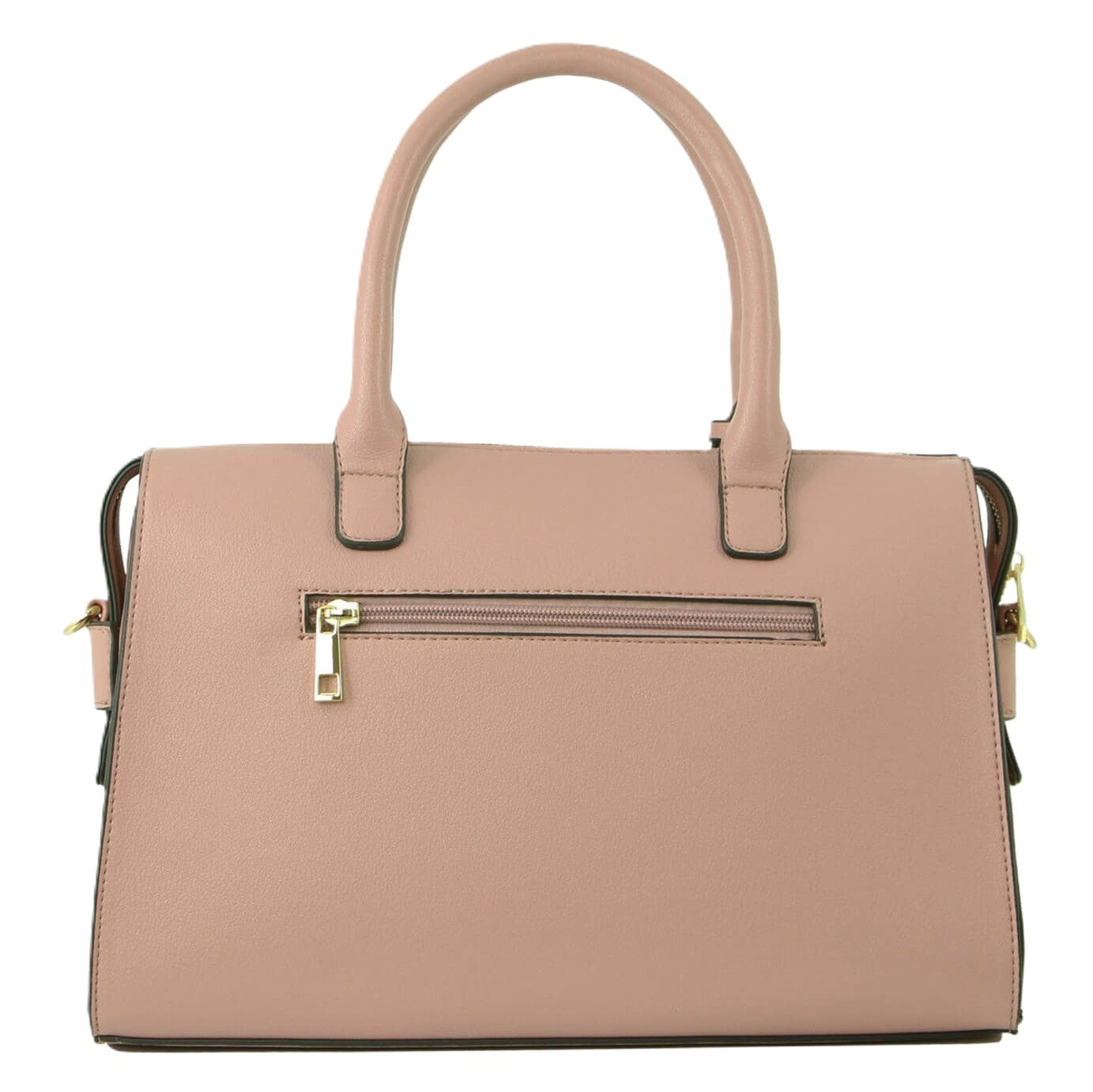 Milleni Ladies Fashion Tote Handbag with Shoulder Strap in Blush