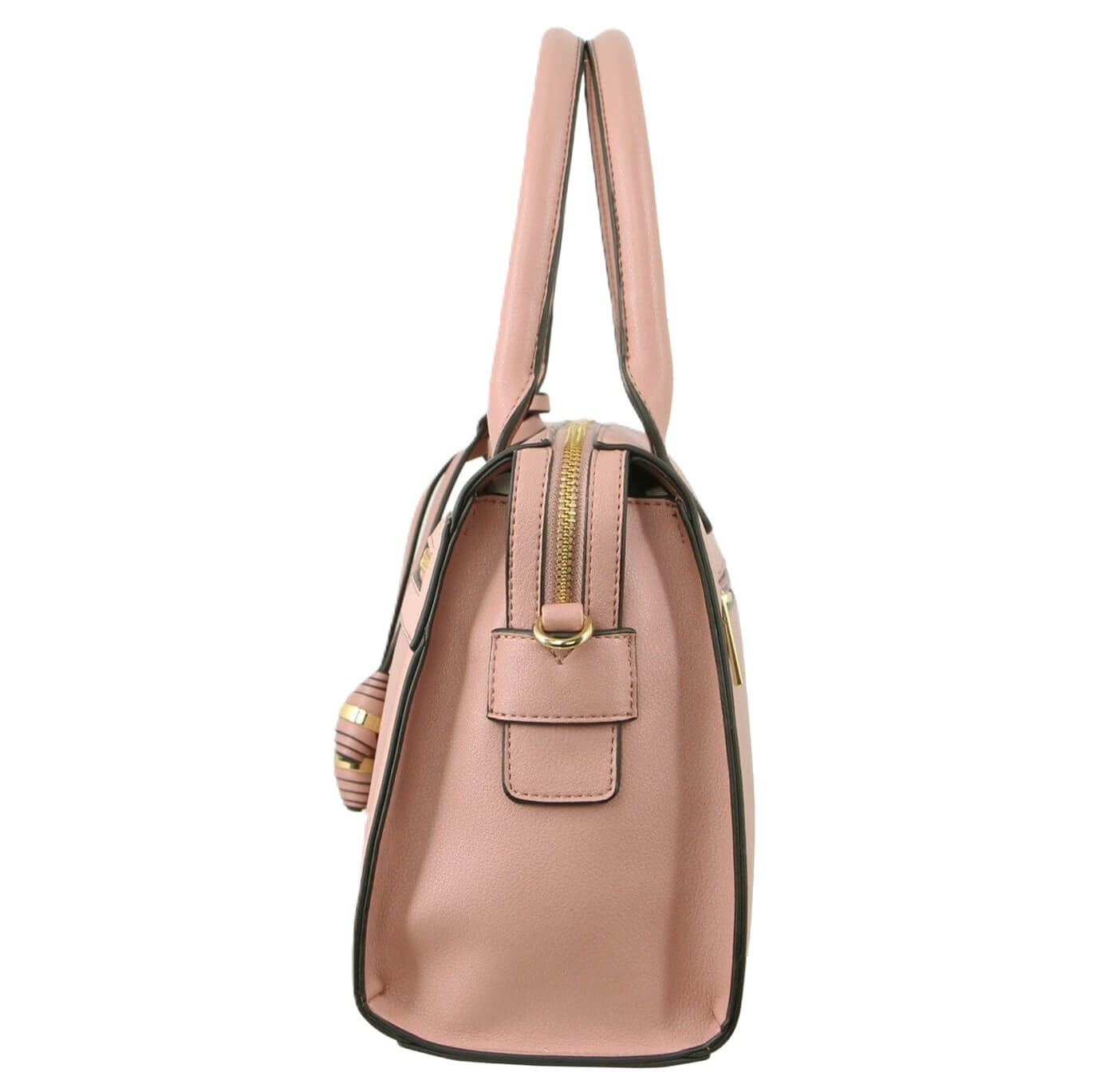 Milleni Ladies Fashion Tote Handbag with Shoulder Strap in Blush