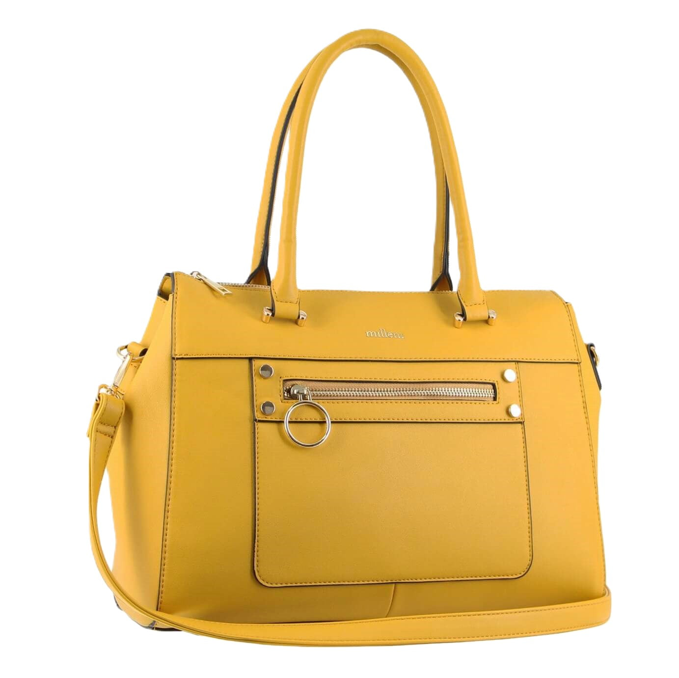 Milleni Ladies Fashion Tote Handbag in Yellow