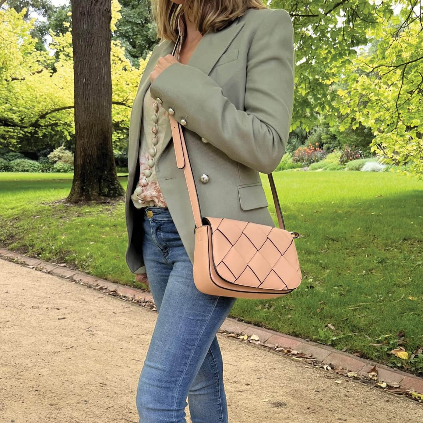 Milleni Ladies Woven Fashion Cross-Body Bag