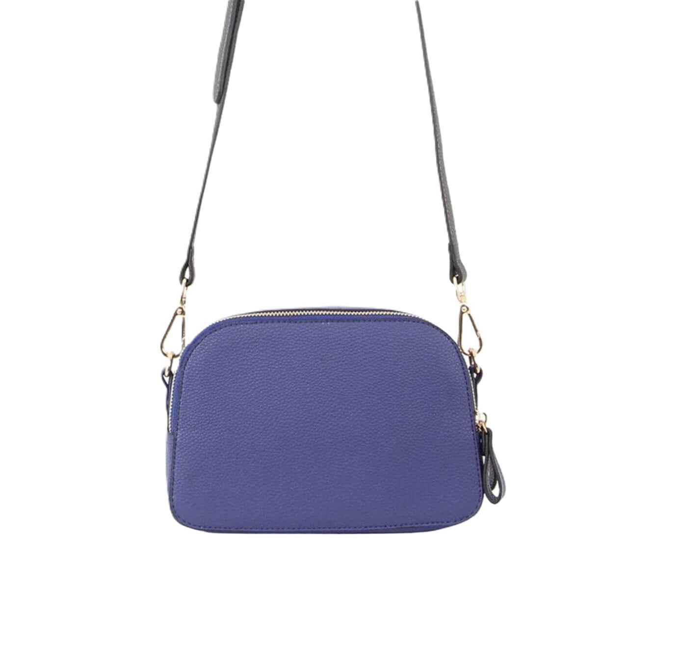 Milleni Ladies Double Zip Fashion Crossbody Clutch Bag in Navy