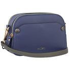 Milleni Ladies Double Zip Fashion Crossbody Clutch Bag in Navy
