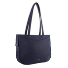 Milleni Ladies Vegan Leather Fashion Shoulder Tote Bag in Navy