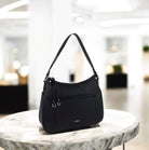 Milleni Ladies Vegan Leather Fashion Tote Bag in Black