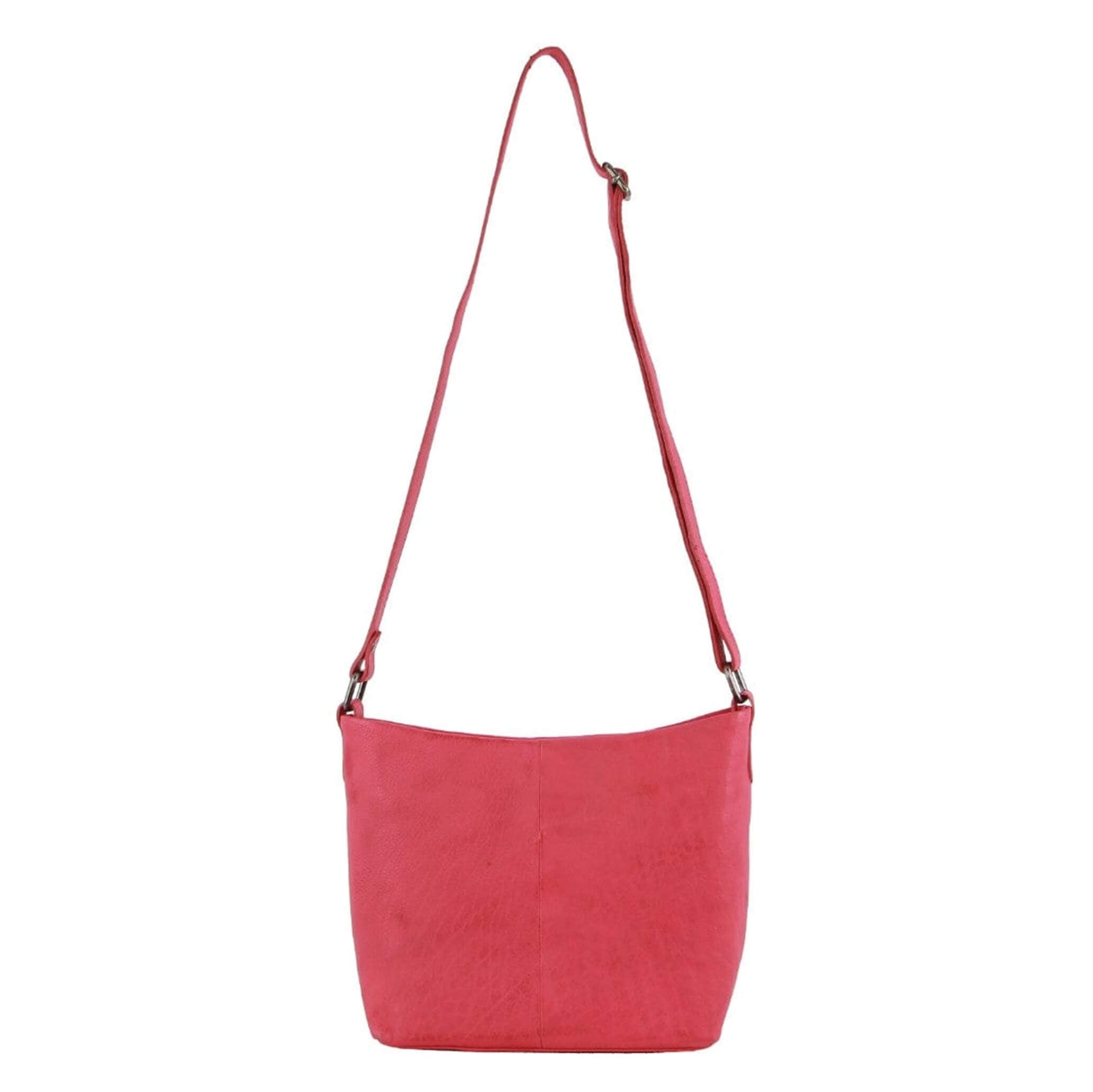 Milleni Ladies Nappa Leather Crossbody Bag in Pink