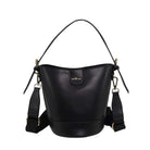 Milleni PV4033 Black Ladies Vegan Leather Bucket Crossbody Bag 