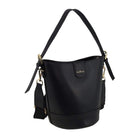 Milleni PV4033 Black Ladies Vegan Leather Bucket Crossbody Bag 