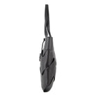 Milleni Ladies Woven Fashion Tote Handbag in Black