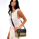 Milleni Ladies Fashion Flap-Over Crossbody Bag in Beige