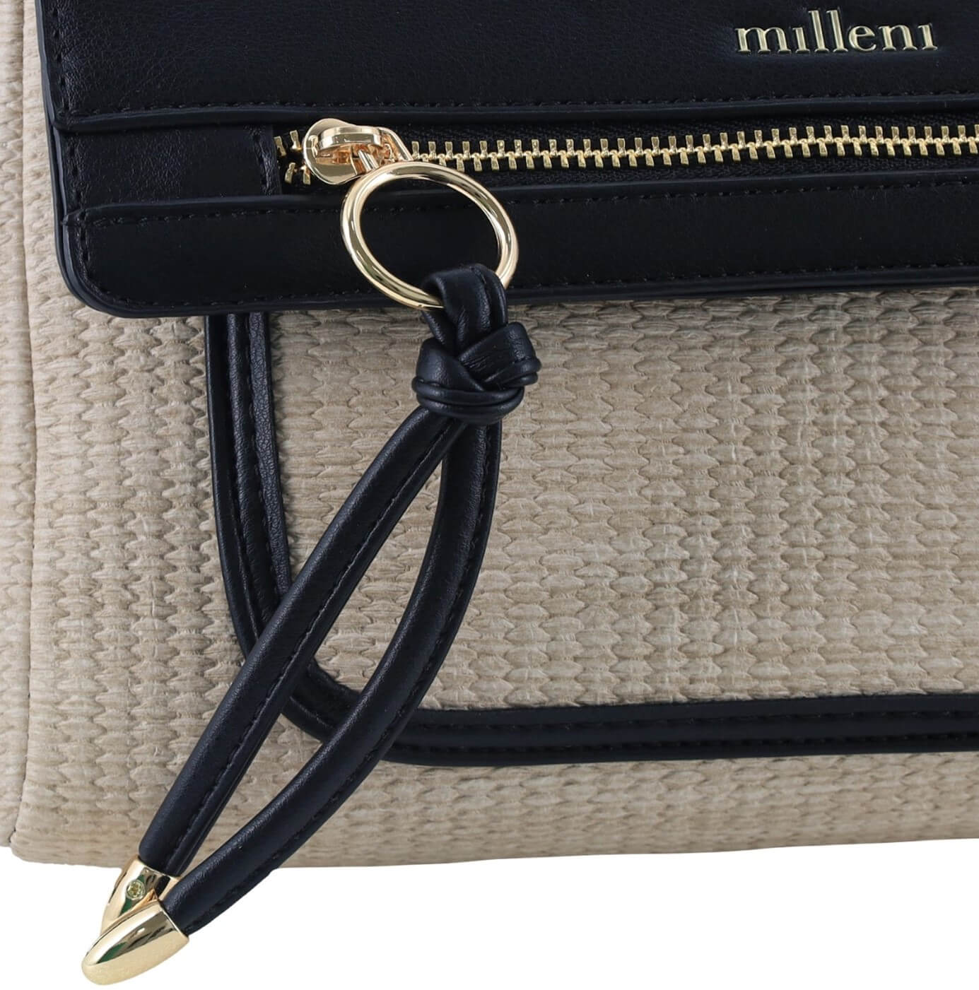 Milleni Ladies Fashion Flap-Over Crossbody Bag in Beige