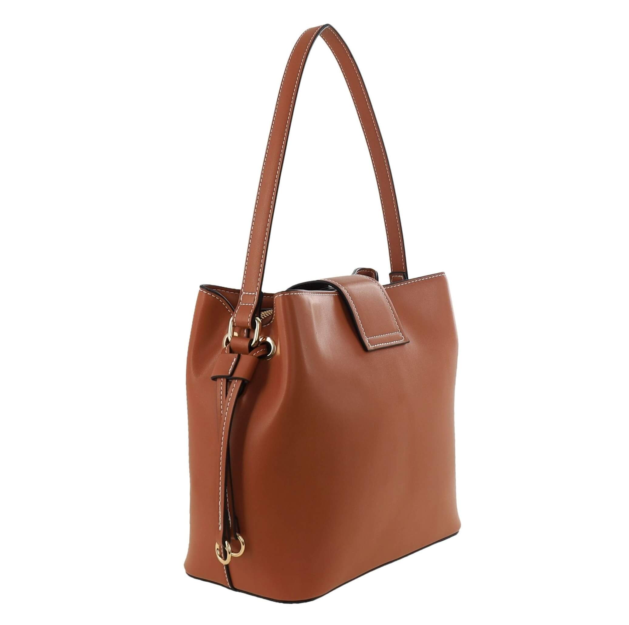 Milleni PV4034 Tan Ladies Vegan Leather Fashion Mini Tote Bag