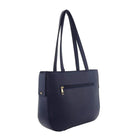 Milleni Ladies Vegan Leather Fashion Shoulder Tote Bag in Navy