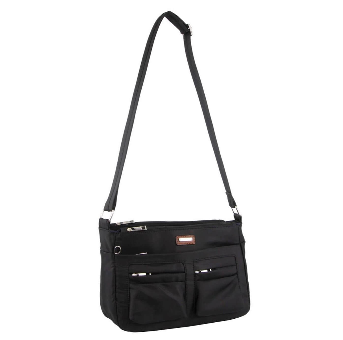 Pierre Cardin PC3268 Nylon Anti-theft Cross Body Bag/Black