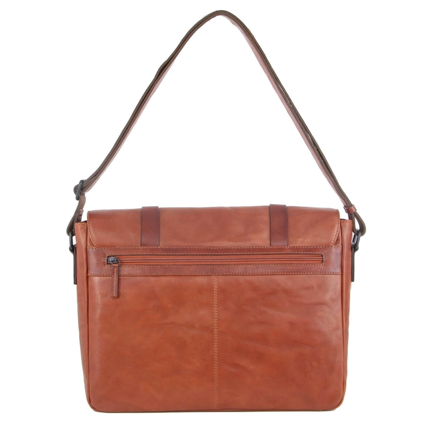 Pierre Cardin PC3313 Crumple Leather Computer Bag/Cognac