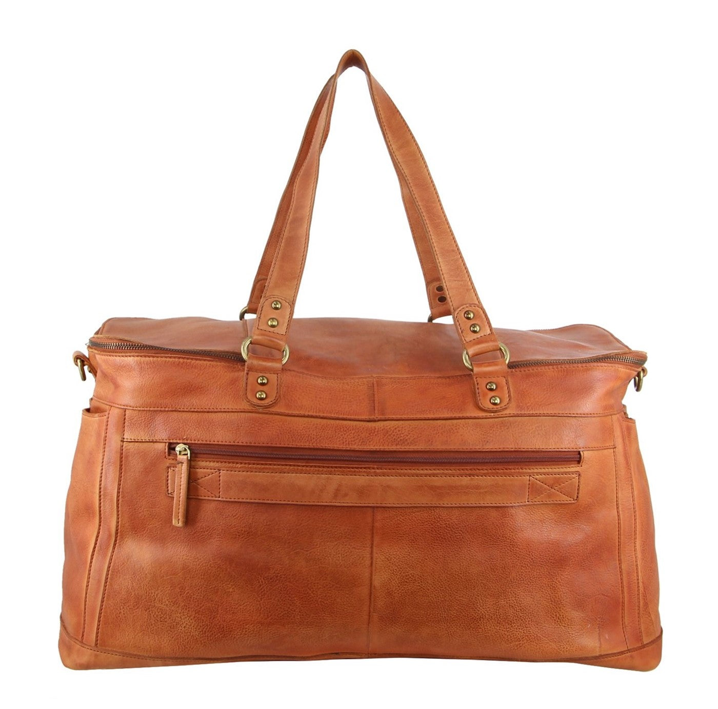 Pierre Cardin PC3342 Leather Overnight Bag/Cognac