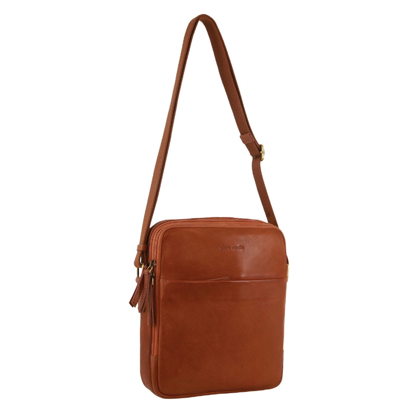 Pierre Cardin PC3712 Italian Leather Cross Body-bag/Cognac