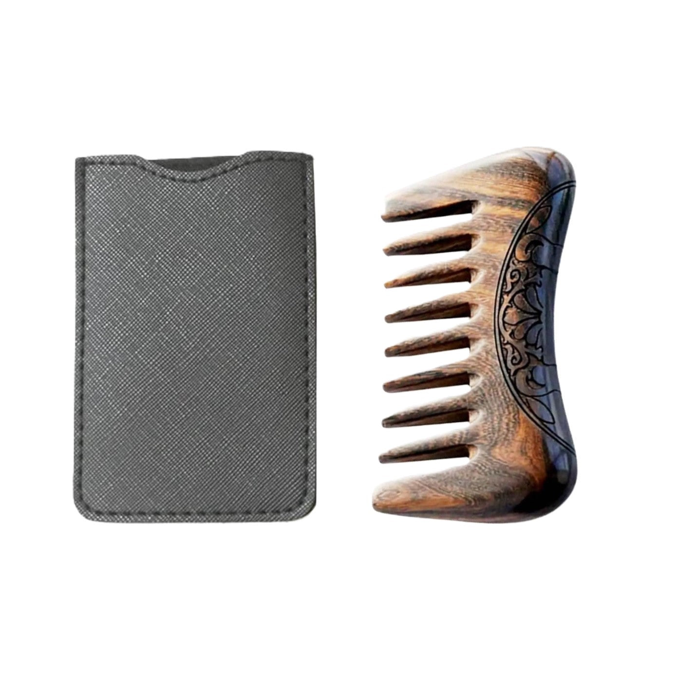 Mens 7 Teeth Sandalwood Beard Comb